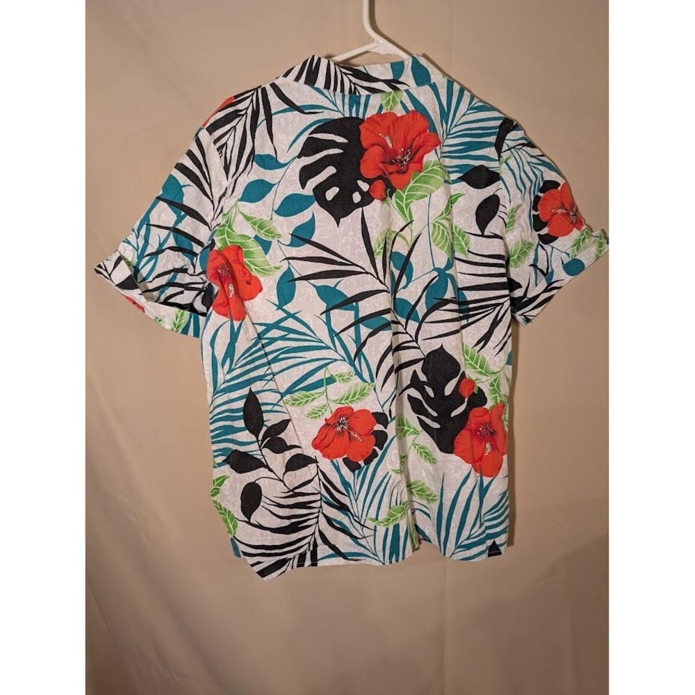 Vintage Charlotte G Hawaiian Shirt Floral Tropical Short Sleeve Button Up 18 - Picture 2 of 3